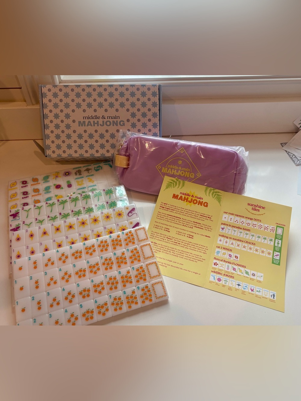 Middle & Main Mahjong Set- Sunshine Tiles